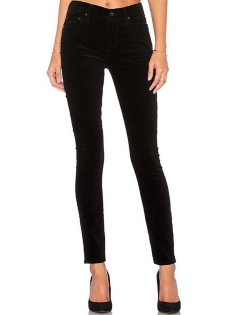 Citizens of Humanity Rocket High Rise Skinny in Velvet Black.